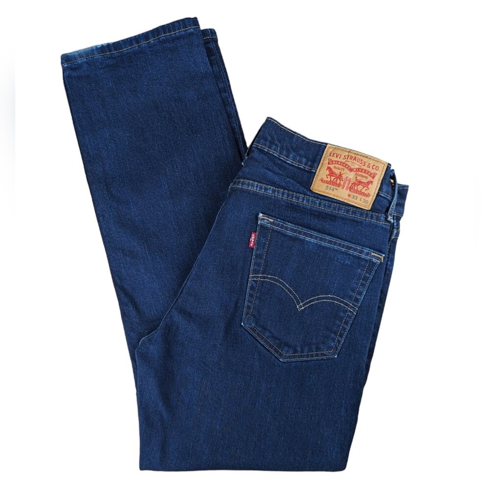 Levi's 514 Straight Fit Dark Wash Jeans - Men's Size W33 L30